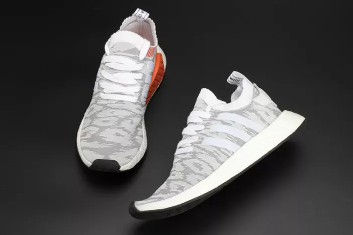 8379 ADIDAS NMD R2 PK  Primeknit WHITE MENS BY Resilient 1867