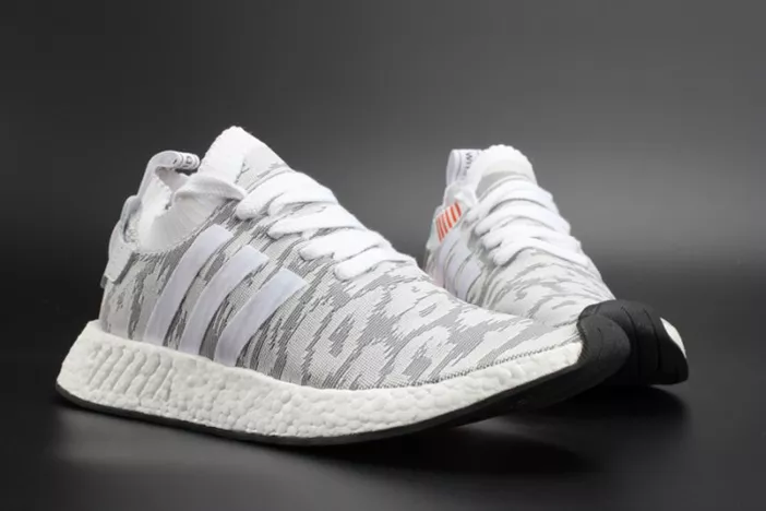8379 ADIDAS NMD R2 PK  Primeknit WHITE MENS BY Resilient 1867