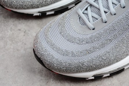 WellDesigned IKE AIR MAX 97 "SWAROVSKI" CRYSTAL SILVER BULLET 927508-002 1397