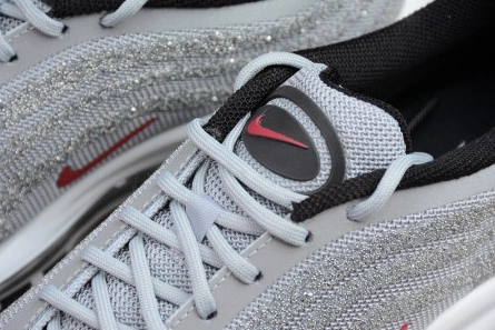 WellDesigned IKE AIR MAX 97 "SWAROVSKI" CRYSTAL SILVER BULLET 927508-002 1397