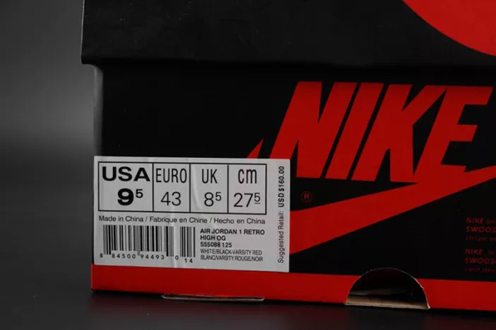 Cozy Jordan 1 Retro Black Toe 555088-125 317