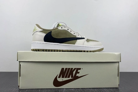 Jordan 1 Retro Low Golf Travis Scott Neutral Olive FZ3124-200 Bright 81