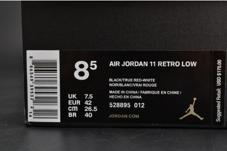 SmartChoice Jordan 11 Retro Low Bred 528895-012 716