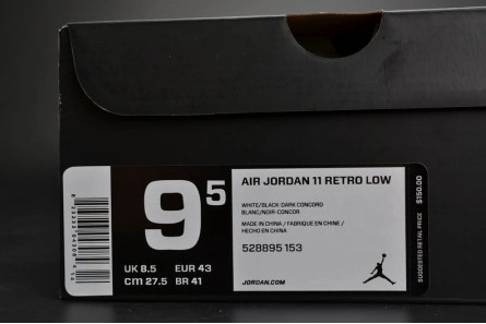 Jordan 11 Retro Low Concord 528895-153 Breathable 712