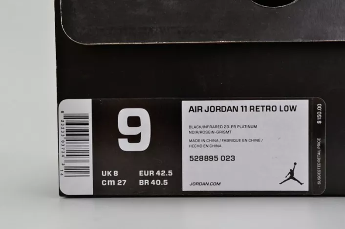 Jordan 11 Retro Low Infrared 528895-023 Comfortable 727