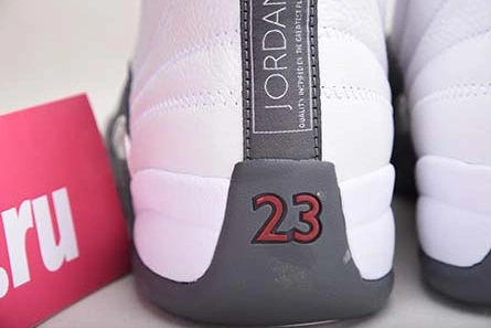 Jordan 12 Retro White Dark Grey  130690-160 Bright 804