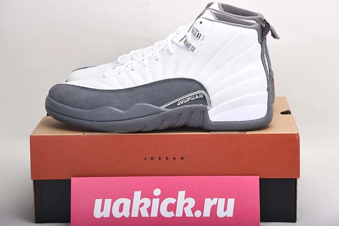 Jordan 12 Retro White Dark Grey  130690-160 Bright 804