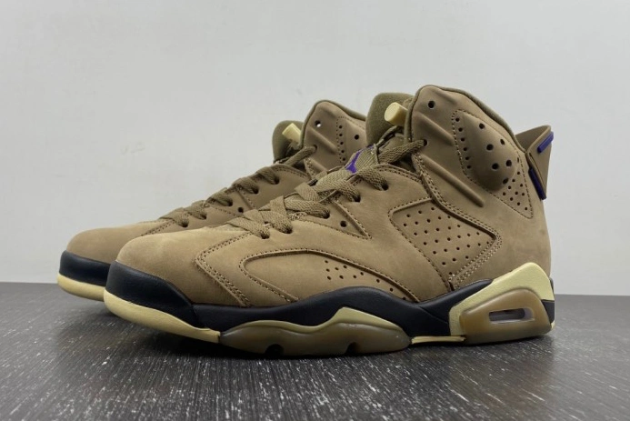 Breathable Jordan 6 Retro Gore-Tex Brown Kelp (Women's)  FD1643-300 602