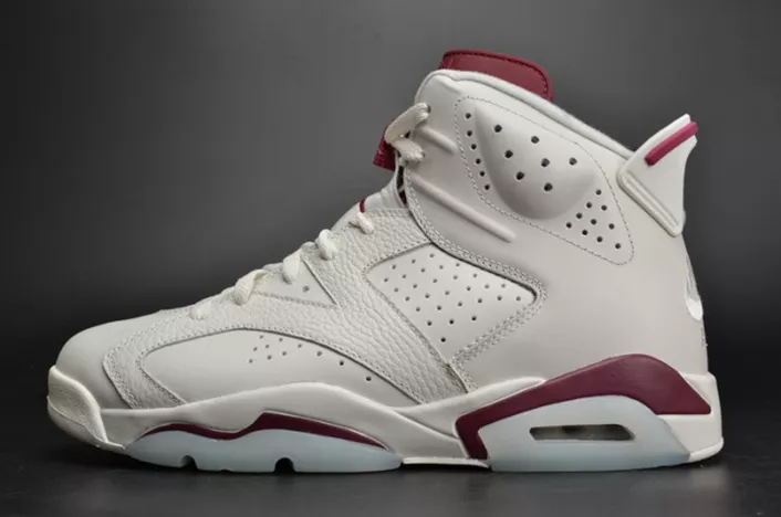 Comfortable Jordan 6 Retro Maroon 384664-116 650