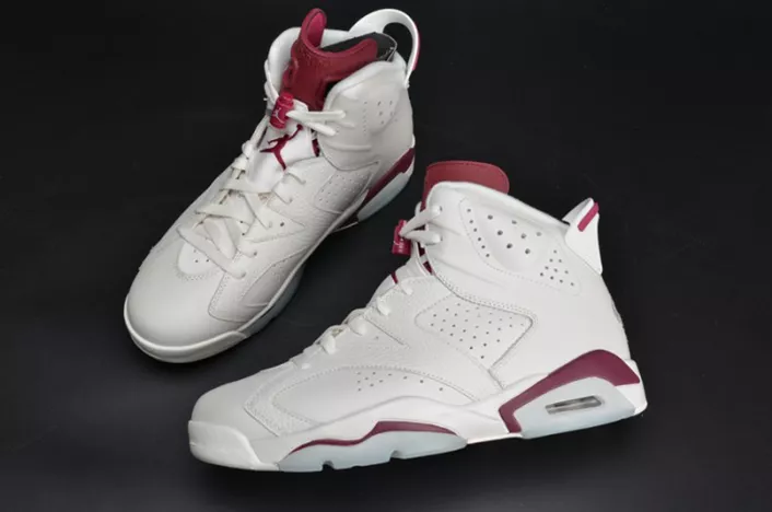 Comfortable Jordan 6 Retro Maroon 384664-116 650
