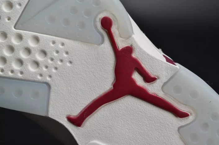 Comfortable Jordan 6 Retro Maroon 384664-116 650