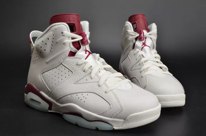 Comfortable Jordan 6 Retro Maroon 384664-116 650