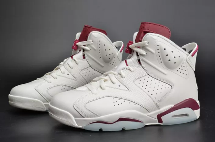 Comfortable Jordan 6 Retro Maroon 384664-116 650