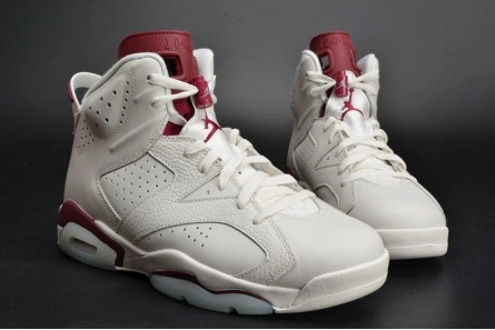 Comfortable Jordan 6 Retro Maroon 384664-116 650