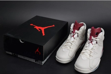 Comfortable Jordan 6 Retro Maroon 384664-116 650