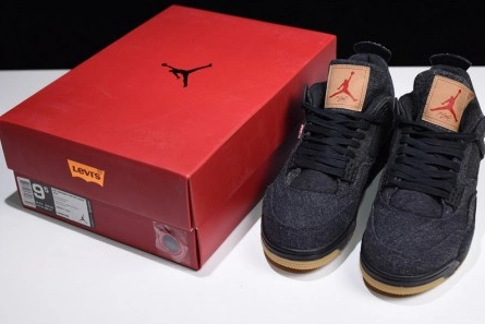 Comfortable Levi's x Air Jordan 4 'black' AO2571-001 535