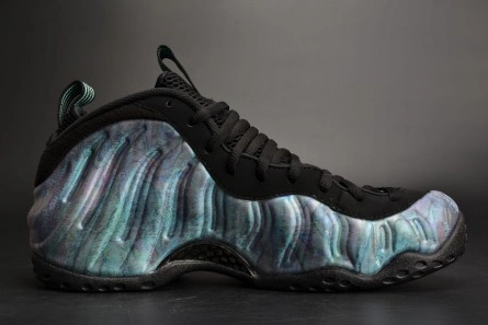 Affordable 6999 Nike Air Foamposite One PRM "Abalone" Black Aurora Green mens 575420- 1544