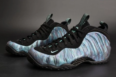 Affordable 6999 Nike Air Foamposite One PRM "Abalone" Black Aurora Green mens 575420- 1544