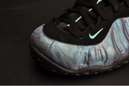 Affordable 6999 Nike Air Foamposite One PRM "Abalone" Black Aurora Green mens 575420- 1544
