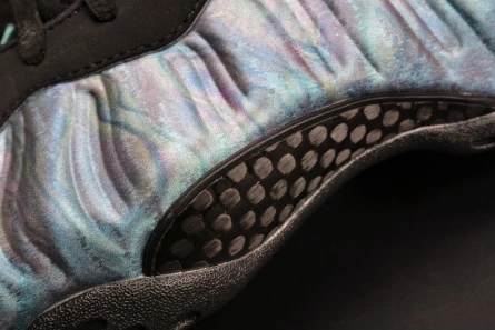 Affordable 6999 Nike Air Foamposite One PRM "Abalone" Black Aurora Green mens 575420- 1544