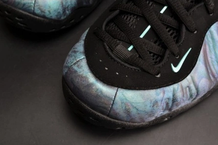 Affordable 6999 Nike Air Foamposite One PRM "Abalone" Black Aurora Green mens 575420- 1544