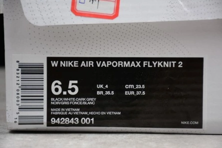 9066 Nike Women Air Vapormax Flyknit 2.0 Black 942843- Fashionable 1474