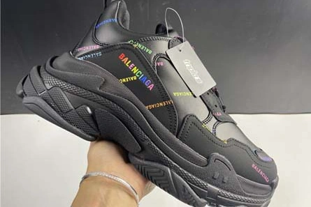 Cozy 3466 BALENCIAGA TRIPLE S TRAINERS BLACK LETTERS 524039 W2FA1 1994