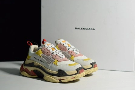 4109 Balenciaga Triple S Cream Yellow Red 490672  w09O5 SmartChoice 2086