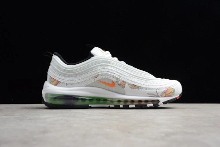 Durable 6058 Nike womens Air Max 97 white-orange flower 921733- 1408