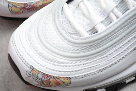 Durable 6058 Nike womens Air Max 97 white-orange flower 921733- 1408