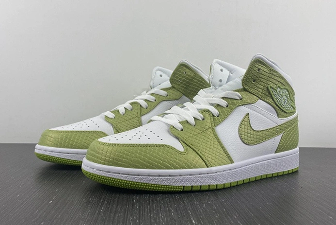 5834 Jordan 1 Mid Green Python DV2959- Durable 176