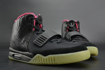 Soft NIKE AIR YEEZY 2 "SOLAR RED" black mens 508214-006 1594