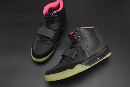 Soft NIKE AIR YEEZY 2 "SOLAR RED" black mens 508214-006 1594