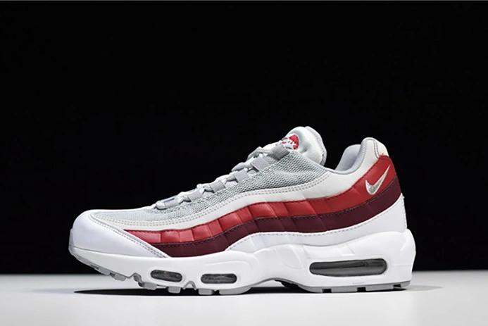 NIKE Air Max 95 Essential Mens White-Grey-Red Running Shoes  749766-103 Bold 1356