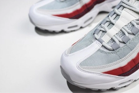 NIKE Air Max 95 Essential Mens White-Grey-Red Running Shoes  749766-103 Bold 1356