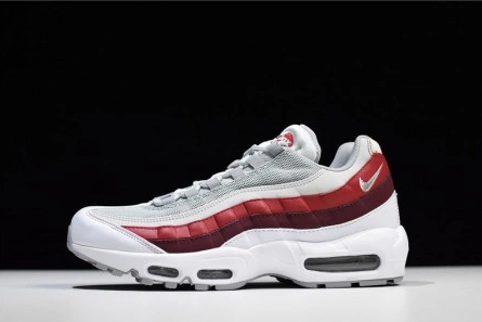 NIKE Air Max 95 Essential Mens White-Grey-Red Running Shoes  749766-103 Bold 1356