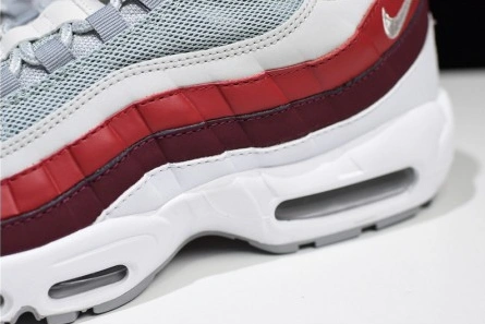 NIKE Air Max 95 Essential Mens White-Grey-Red Running Shoes  749766-103 Bold 1356