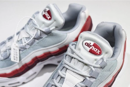 NIKE Air Max 95 Essential Mens White-Grey-Red Running Shoes  749766-103 Bold 1356