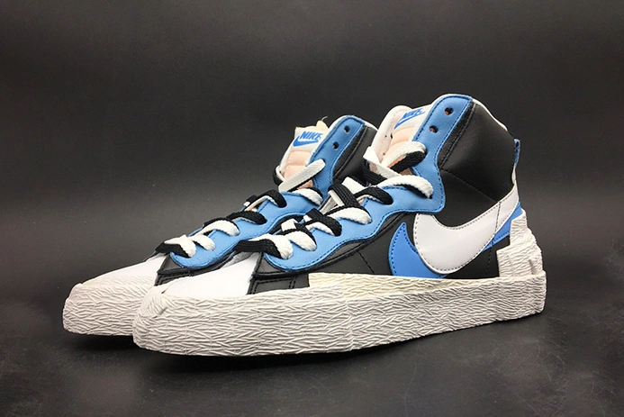 NIKE BLAZER HIGH SACAI WHITE BLACK LEGEND BLUE - BV0072-001 Stylish 1596