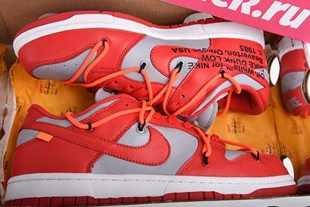 AllSeason NIKE DUNK LOW OFF-WHITE UNIVERSITY RED - CT0856-600 1976