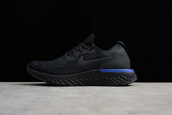 Trendy NIKE EPIC REACT FLYKNIT BLACK RACER BLUE AQ0067-004 1558