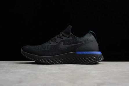 Trendy NIKE EPIC REACT FLYKNIT BLACK RACER BLUE AQ0067-004 1558