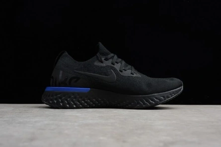 Trendy NIKE EPIC REACT FLYKNIT BLACK RACER BLUE AQ0067-004 1558