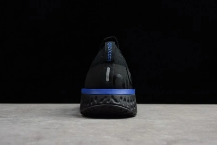 Trendy NIKE EPIC REACT FLYKNIT BLACK RACER BLUE AQ0067-004 1558