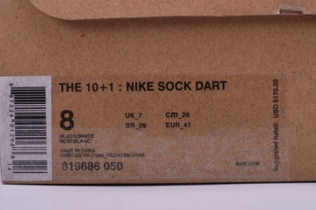 Affordable NIKE THE 10: OFF-WHITE X NIKE LA NIKE SOCK DART AA8696-101 1964