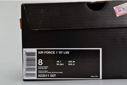 Nike Air Force 1 '07 LV8 823511-007 NBA Pack Black White  Shoes 823511-007 GoAnywhere 1197