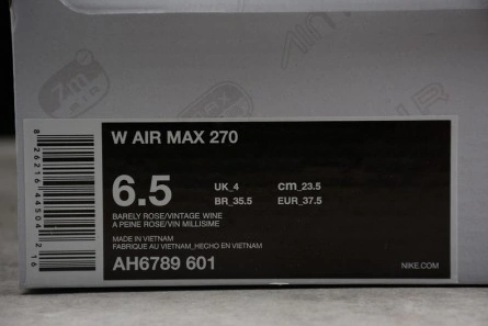 Nike Air Max 270 Barely Rose Pink White Women AH6789-601 Popular 1452