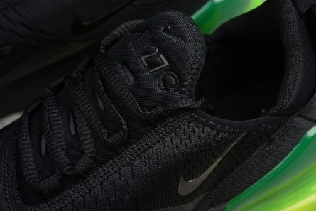 Flexible Nike Air Max 270 Black Volt Green Neon mens AH8050-011 1436