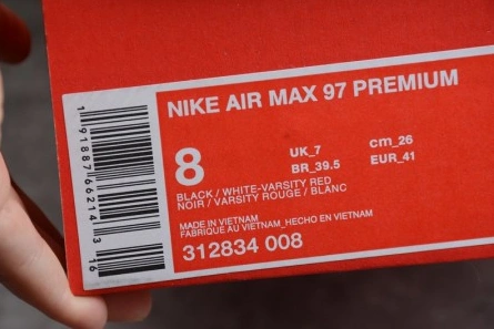 Nike Air Max 97 Black White 312834-008 Elegant 1414