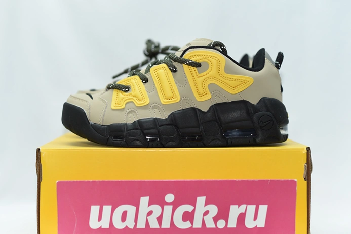 Nike Air More Uptempo Low AMBUSH Vivid Sulfur Limestone  FB1299-200 Elegant 1513